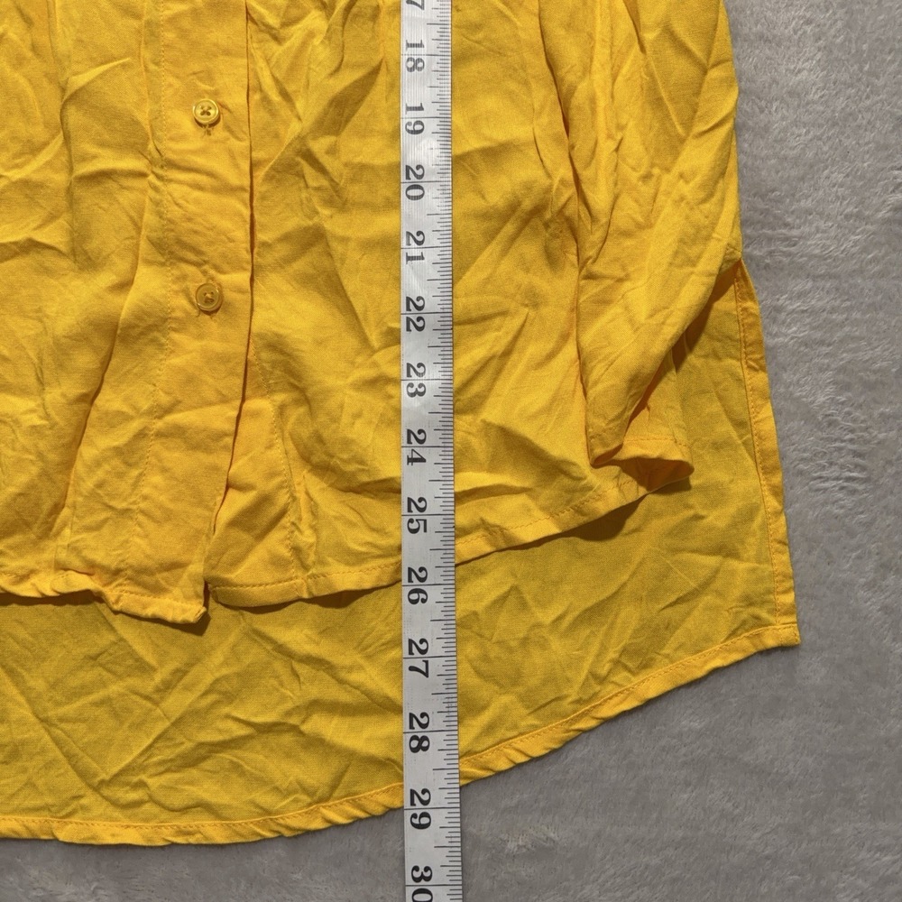 UGApparel LSU Tigers Tunic Blouse Womens S Gold Pleated 3/4 Sleeve Button Shirt - Picture 11 of 11